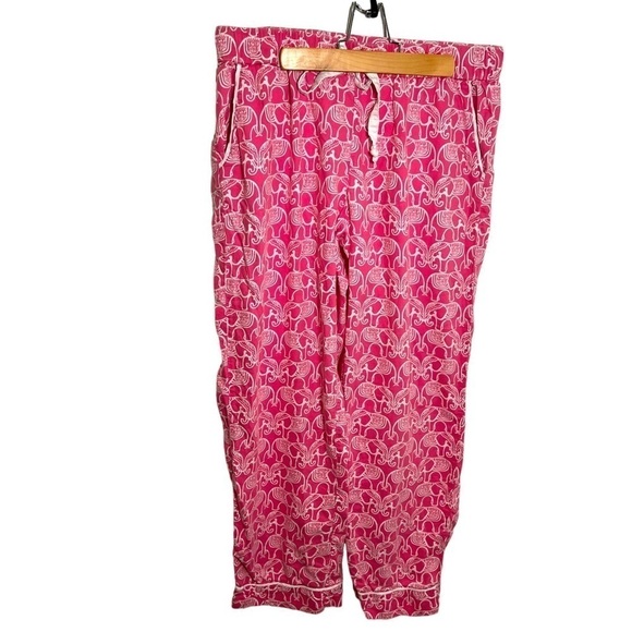 Crown & Ivy Pajama Pants PInk White Elephants - Picture 2 of 11